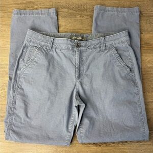 Eddie Bauer Women’s Blue Gray Mid Rise Straight Leg Pants, size 12